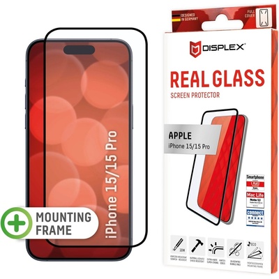 Displex Стъклен протектор Displex - Real 3D, iPhone 15/15 Pro (4028778120849)