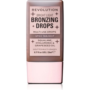 Makeup Revolution Bright Light Bronzing Drops течен бронзант цвят Deep Bronze Spice 23ml