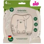 NIP Детски чинии за хранене NIP - Еat Green, 2 броя, бежови (4000821427259)