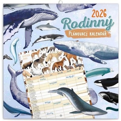 Rodinný plánovací Animalium nástěnný 2026