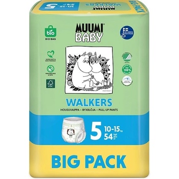 MUUMI BABY Walkers Big Pack vel. 5 10-15 kg biela 5 54 ks