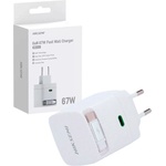 Hikvision Зарядно устройство Hikvision HS-HUB-GAN67 / 67W / 2x USB-C / GaN / Quick Charge 3.0 / Бяло