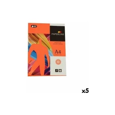 Fabrisa Хартия за Печат Fabrisa Paperline A4 500 Листи Оранжев (5 броя)