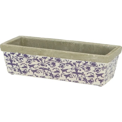 Truhlík "AGED CERAMIC" modrobílá keramika 5L/40x15cm