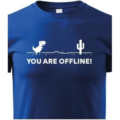 Dětské tričko You are Offline ModráCanvas Dětské tričko Bezvatriko.cz 1