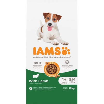 IAMS Advanced Nutrition Adult Small & Medium Dog s jehněčím 2 x 12 kg