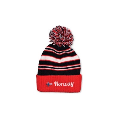 Dětská pletená čepice NORWAY s bambulí