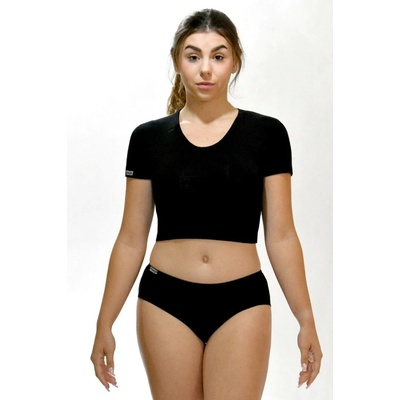 Bambusové triko croptop černý