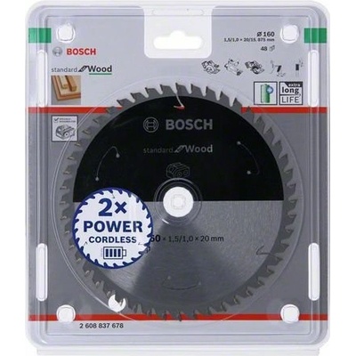 BOSCH Professional Pílový kotúč Standard for Wood 165 x 1,5/1 x 20 T48 2608837687