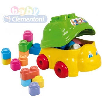 Clementoni CLEMMY Baby Ťahacia korytnačka s 15 kockami