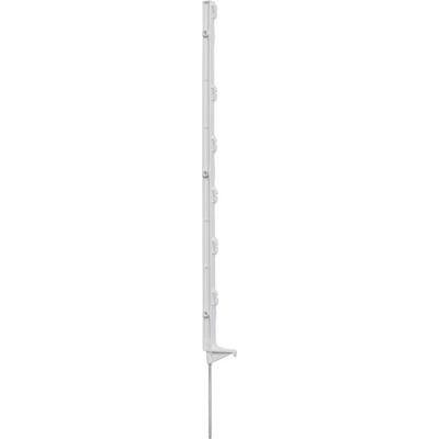 VNT electronics s.r.o. Plastový sloupek pro elektrický ohradník, délka 86 cm, 6 oček, bílá