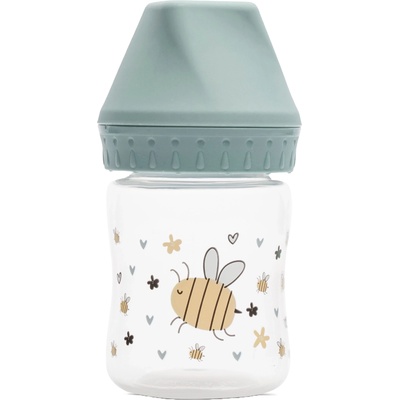 Lorelli Бебешко шише с широко гърло Lorelli My Friend - 125 ml, Iceberg Green (10200850006)