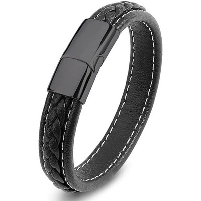 Naky pánský kožený classic black N9016