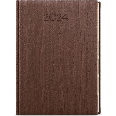 Baloušek Ctirad A5 Denní 2024 Wood hnědý