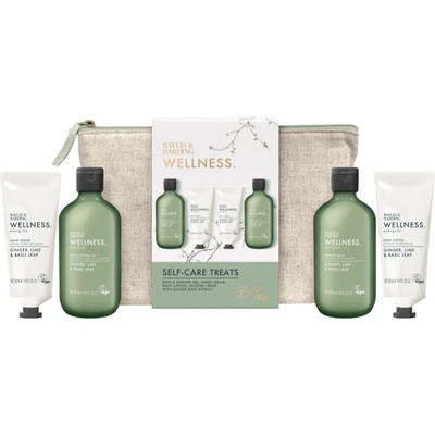 Baylis & Harding Wellness. Energise подаръчен комплект за тяло Ginger, Lime & Basil Leaf