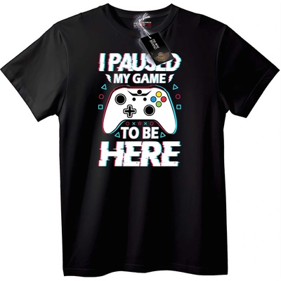 NOONEBRAND Тениска: Спрях Играта си, за да съм тук - XS, White