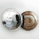 HARAHU Монета Dogecoin - Сребърна KP13412