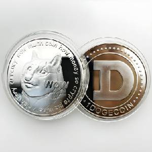 HARAHU Монета Dogecoin - Сребърна KP13412