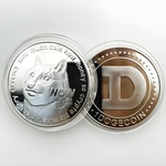HARAHU Монета Dogecoin - Сребърна KP13412