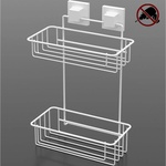 TEKNO TEL етажерка за баня tekno tel ef-256w , с вакуум бяла (7777150081)