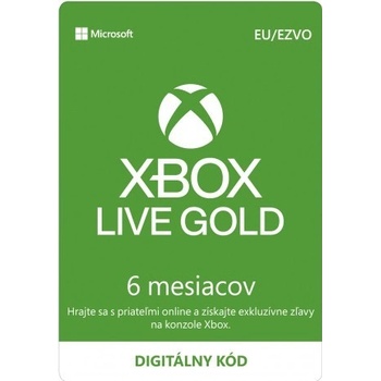 Microsoft Xbox Live Gold členstvo 6 mesiacov
