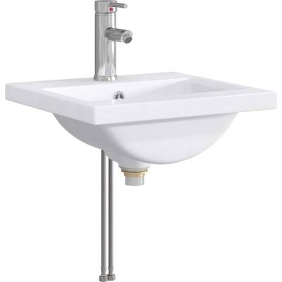 vidaXL Мивка за баня Хром 42 x 40 x 16, 5 см Метал (890228)