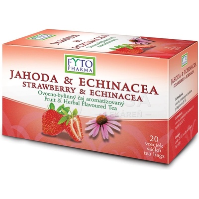 Fytopharma Ovocno bylinný čaj Jahoda + Echinacea 20 x 2 g