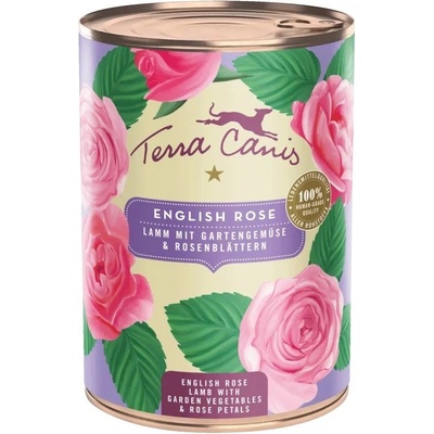 Terra Canis English Rose - Агнешка с градински зеленчуци и розови листенца 400 г