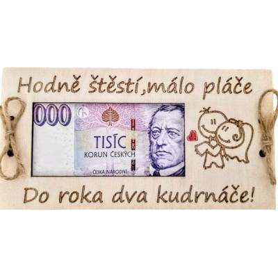 Dekorace z Řečice Svatební karta na bankovku