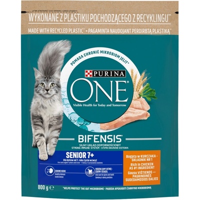 Purina ONE Senior 7+ bohaté na kuracie a celozrnné výrobky 0,8 kg