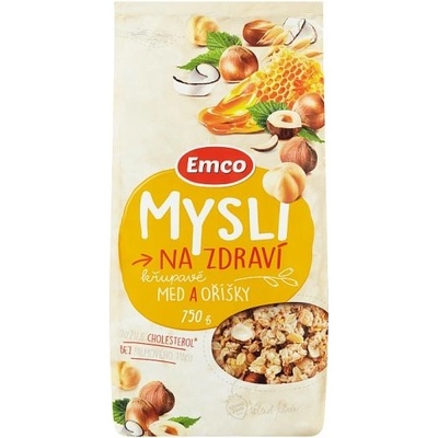 Emco Mysli na Zdraví Chrumkavé med a oriešky 750 g