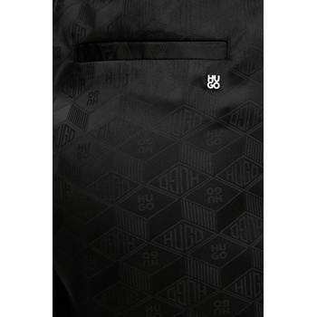 HUGO Панталон hugo в черно с широка каройка, с висока талия 50536962 (50536962)