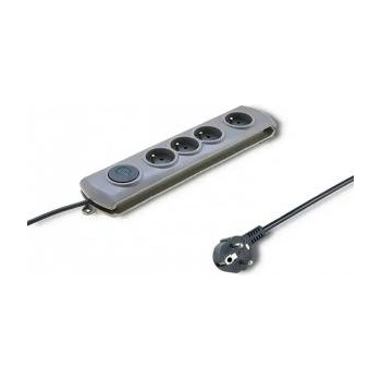 Qoltec Anti-surge bar QOLTEC 1.5M 4-SOCKETS GREY/Modern