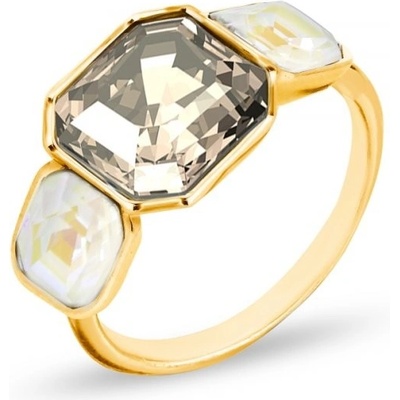 Spark prsten šedý se Swarovski Elements Imperial Trio PG44803GSLGD Light Grey DeLite