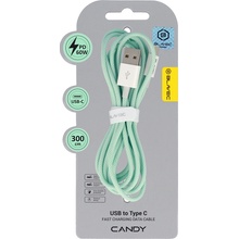 Blavec CCA-UC3GN30 Candy Braided USB-A - USB-C PD 60W 3A, 3m, zelený