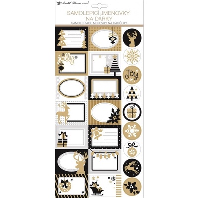 Anděl Samolepicí jmenovky na dárky - s glitry - 23 ks - 10652 – Sleviste.cz