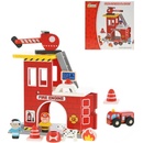 Lamps Hasičská stanice herní set s figurkami a vrtulníkem