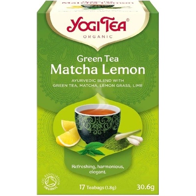 YOGI TEA Bio Zelený čaj porciovaný Matcha Citrón 30,6 g