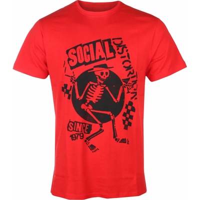 ROCK OFF мъжка тениска Social Distortion - Speakeasy Checkerboard ЧЕРВЕН - ROCK OFF - SOCTS05MR