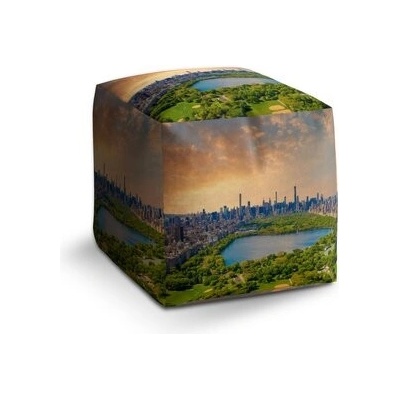 Sablio Taburet Cube New York Central Park: 40x40x40 cm