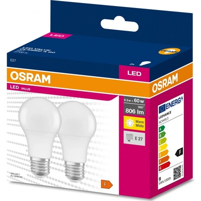 Osram LED žárovka VALUE CLASSIC A 60, E27, 8,5 W, 806 lm, 2700 K 60 x 113 mm