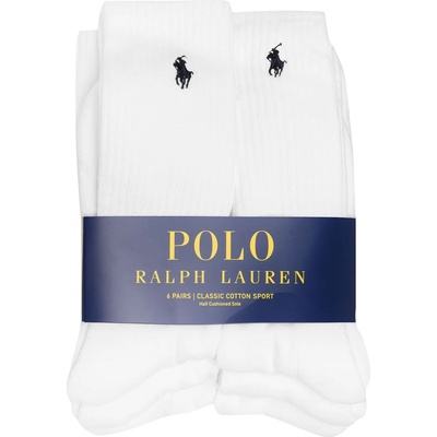 Ralph Lauren Чорапи Ralph Lauren 6 Pack Crew Socks - White