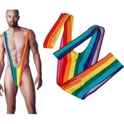 GiftyCity Mužské plavky mankini v duhové barvě Pride