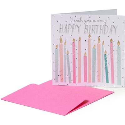 Narozeninová kartička Legami Birthday Greeting Cards - 7X7 Hb Candles