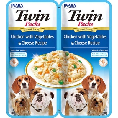 Churu Dog Twin Packs Chicken & Vegetables & Cheese in Broth 80 g