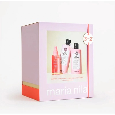 Maria Nila Pure Volume Holiday Box Šampon pro objem vlasů 350 ml + kondicionér 300 ml + vůně do vlasů 100 ml dárková sada