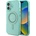 GUESS Калъф Guess IML Rhinestones MagSafe за iPhone 16 - зелен (3666339305901)