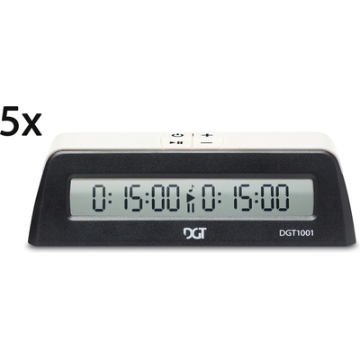 Shakhmaten magazin Дигитални шахматни часовници, 5x DGT1001 черни