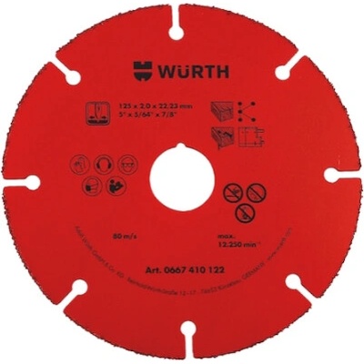 Würth Řezný kotouč s karbidovým potahem 76 mm x 1,8 mm x 10 mm