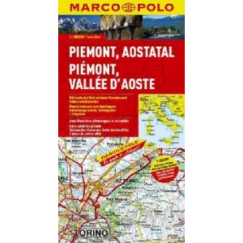 Itálie Piemont,Aostata mapa